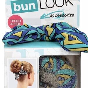 Scunci Get the bun Colorful Geometric Hair Bun Wrap